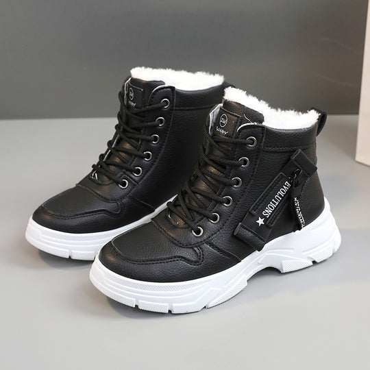 Damen modische Sneaker mit hohem Schaft und robustem Sohlenprofil EB