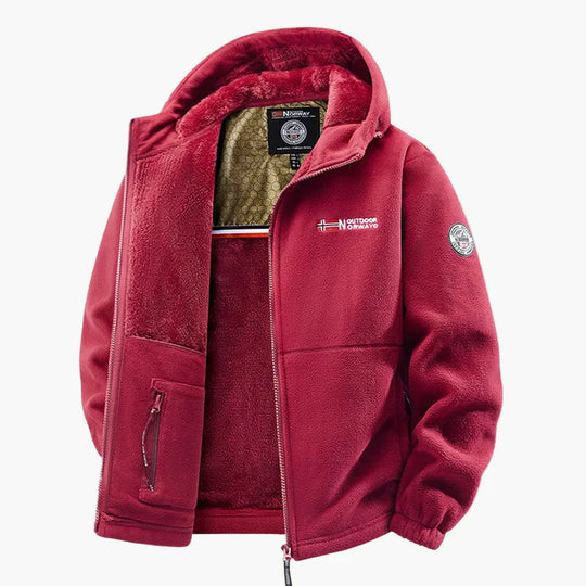 EB | Outdoor-Fleecejacke mit Kapuze - Skandinavischer Stil für Winter & Freizeit