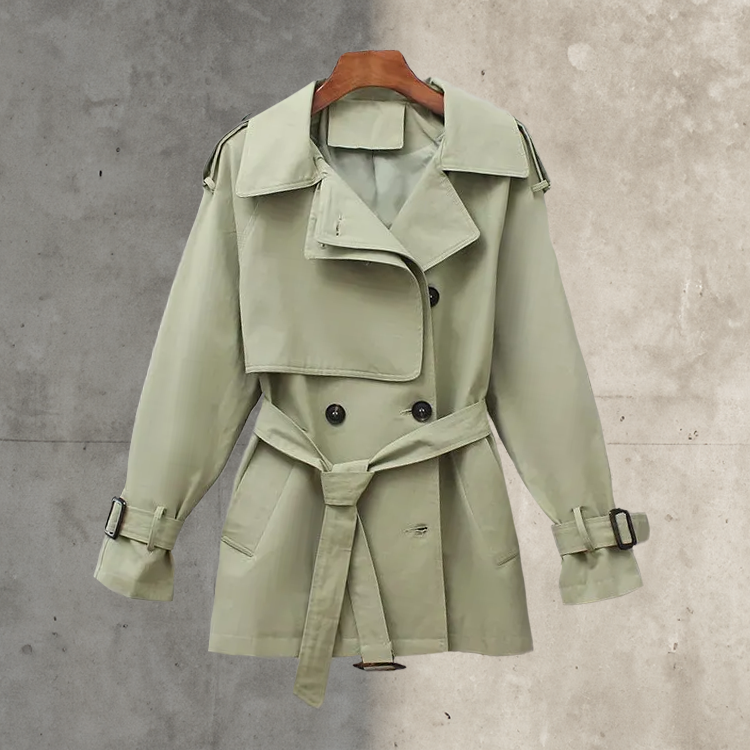 EB | Damen Doppelt-Gehängter Trenchcoat mit Gürtel