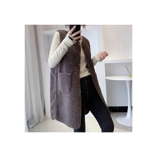 EB | Eleganter Weste mit Taschen Polyester/ Minimalistisch, Bequem