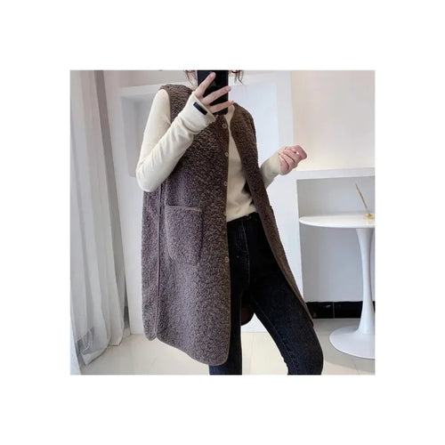 EB | Eleganter Weste mit Taschen Polyester/ Minimalistisch, Bequem
