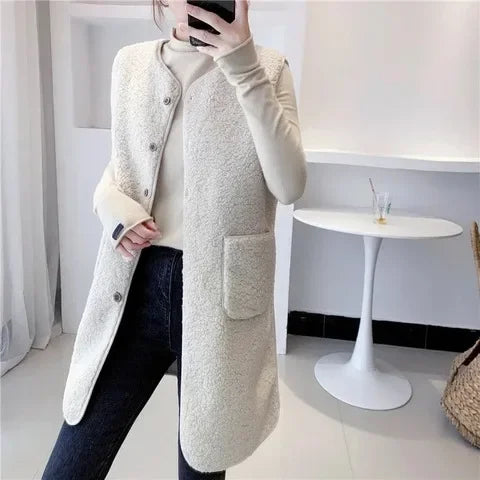 EB | Eleganter Weste mit Taschen Polyester/ Minimalistisch, Bequem