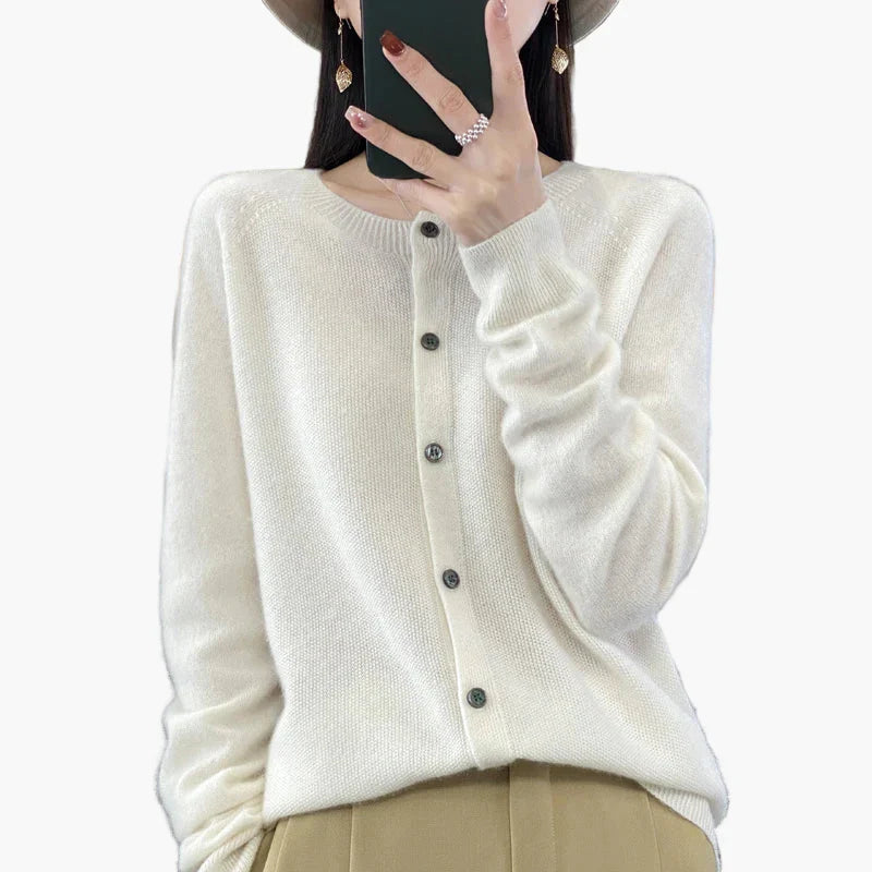 EB | Klassische Strickjacke Cardigan - Eleganter Alltags-Style für Büro & Freizeit
