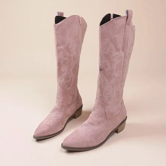 EB | Kniehohe Cowboystiefel Stickerei Detail