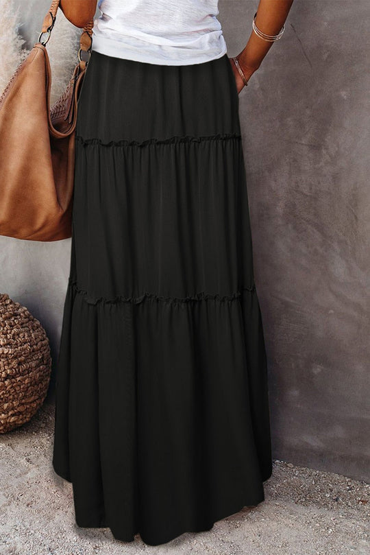 EB | Langer Hochtaillierter Maxi Rock