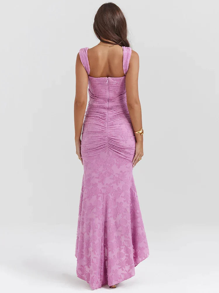 EB | Gerafftes Korsettkleid mit Tiefem Saum