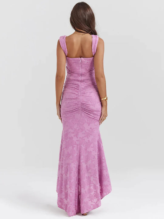 EB | Gerafftes Korsettkleid mit Tiefem Saum