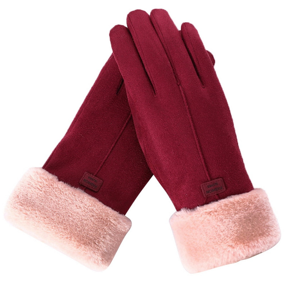 EB - Schicke und Stilvolle Winter Furry Handschuhe für Frauen