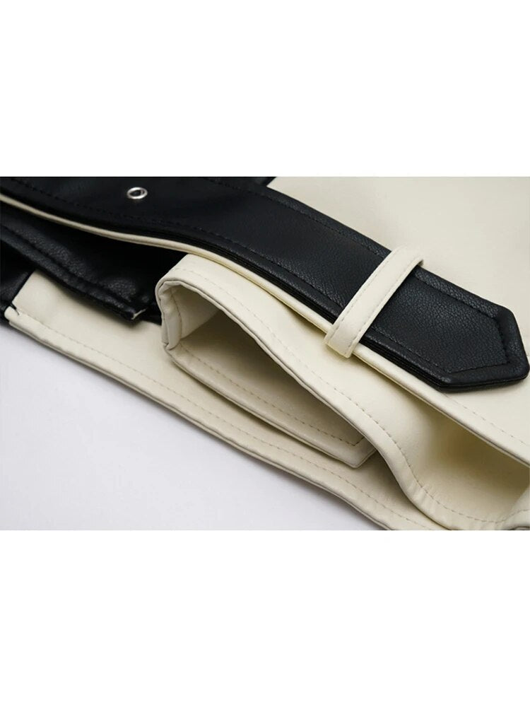 EB | Colour Block Lederjacke Für Damen