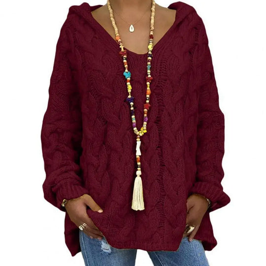 EB | Oversize Kabelstrickpullover Kabelstrick Weich und Lässig