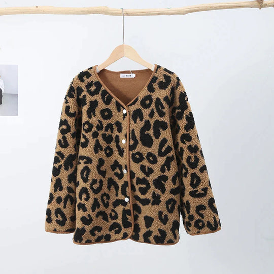 EB | Strickjacke Damen mit Leopardenmuster