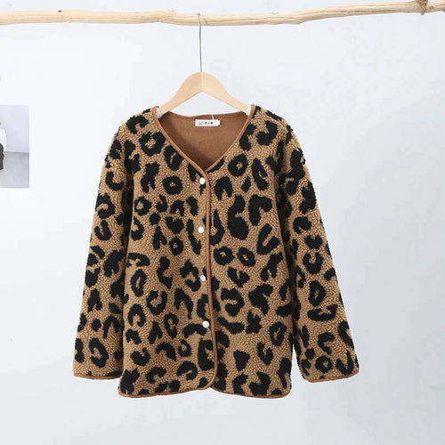 EB | Stylischer Wintermantel mit Leopardenmuster für Mutige Frauen