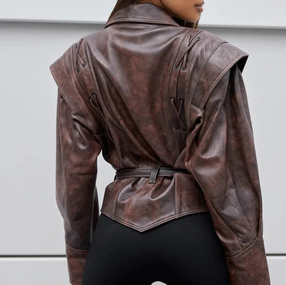 EB | Vintage-Jacke mit V-Ausschnitt für Frauen
