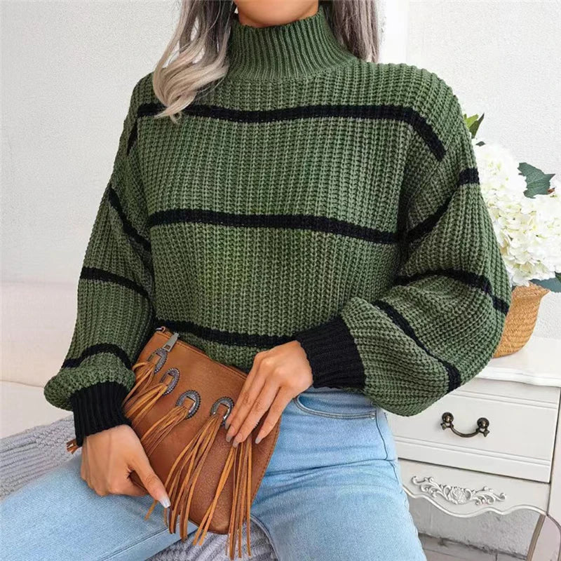 EB | Moderner Couture Rollkragenpullover mit Feinstrick