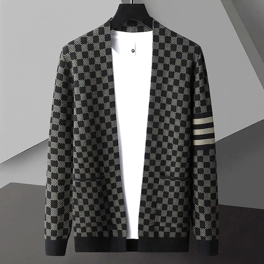 EB | Gemusteter Cardigan Strick Elegant, Stilvoll