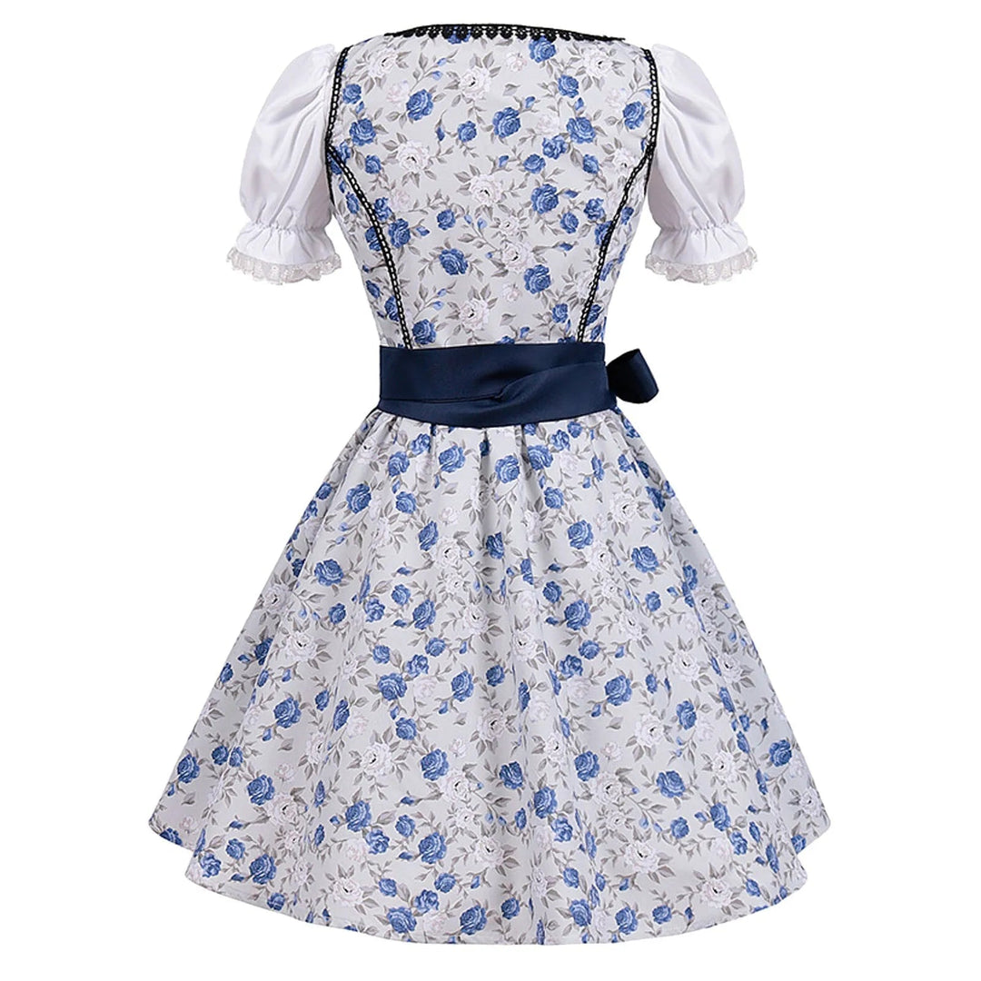 EB | Kurzärmelig Spitze Oktoberfest Kleid mit Schürze