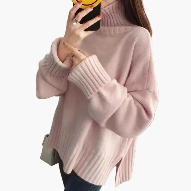 EB | Oversize Pullover mit Hochkragen - Modischer Koreanischer Stil für Herbst und Winter