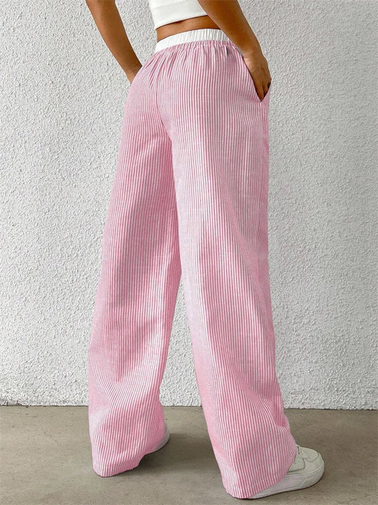 EB | Gestreifte Hose mit Weitem Bein