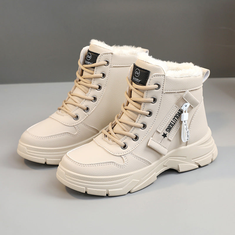 Damen modische Sneaker mit hohem Schaft und robustem Sohlenprofil EB