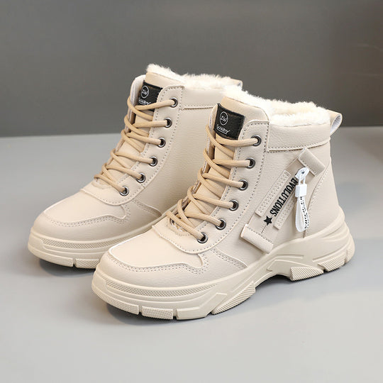 Damen modische Sneaker mit hohem Schaft und robustem Sohlenprofil EB