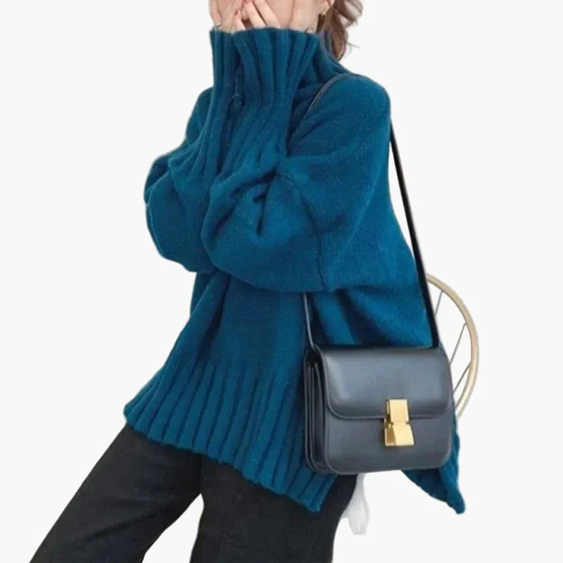EB | Oversize Pullover mit Hochkragen - Modischer Koreanischer Stil für Herbst und Winter