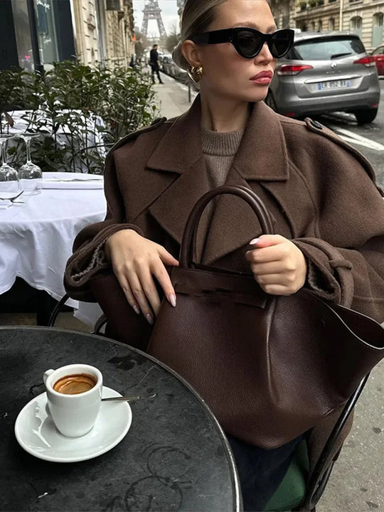 EB | Kaffeewol Jacke Lässig und Bequem