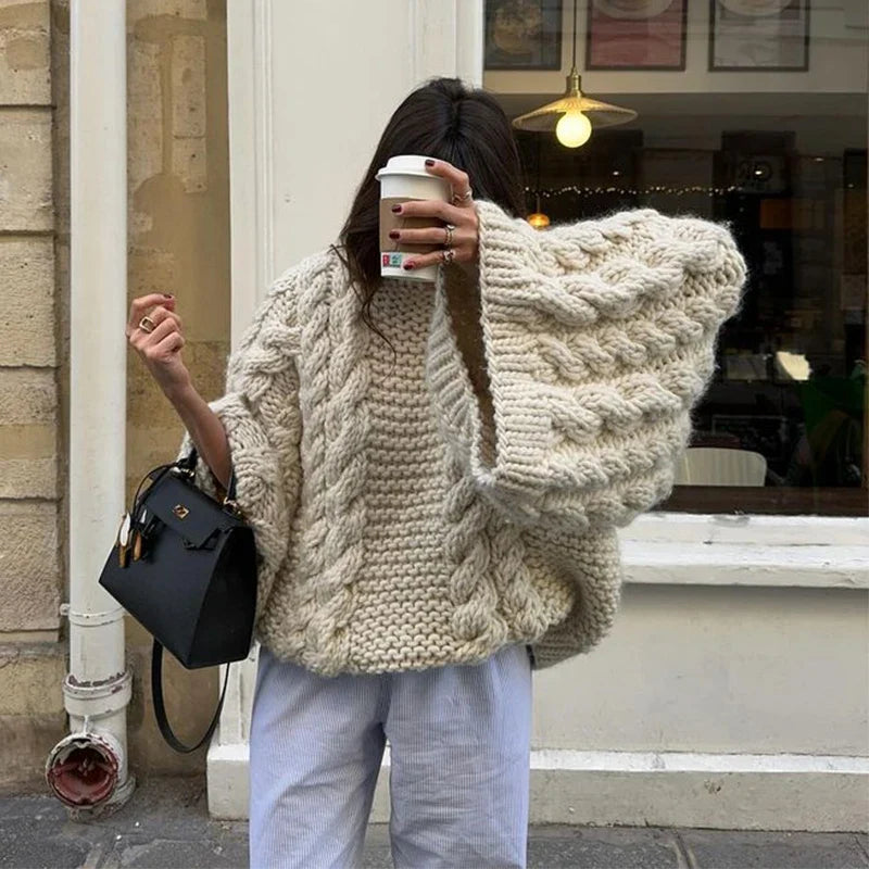 EB | Oversized Gestickter Weicher Pullover