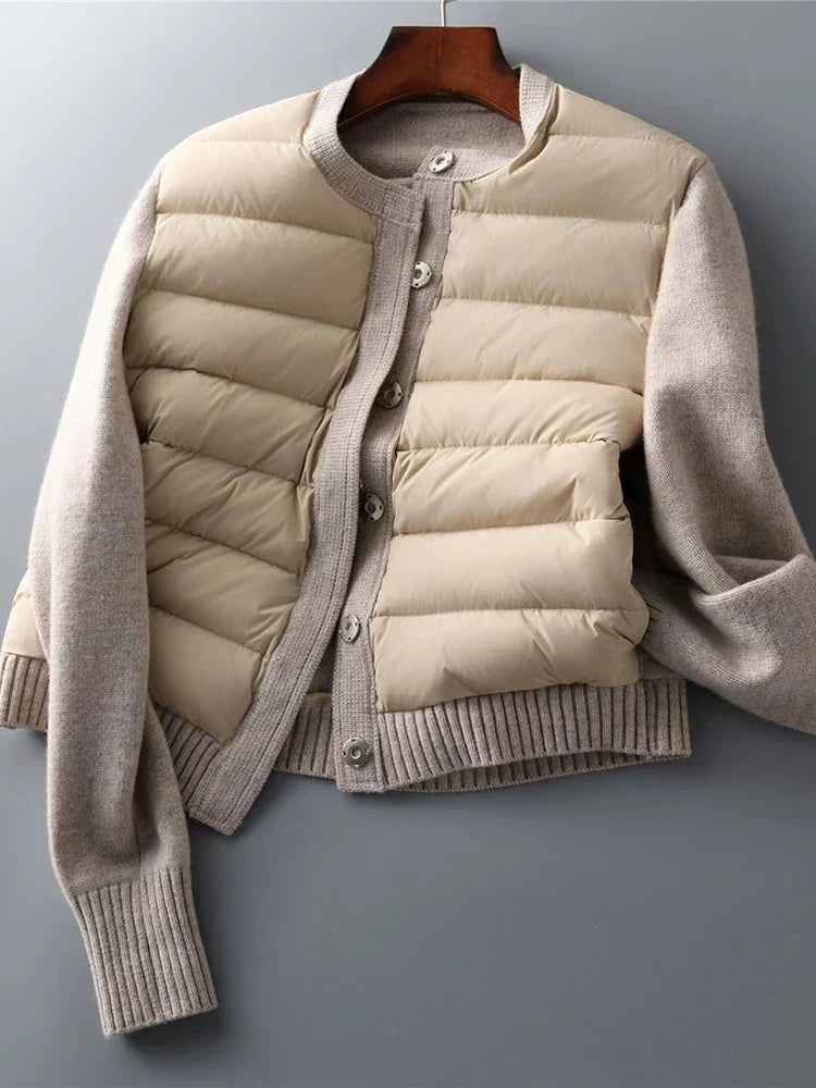 EB | Hybride Cardigan Jacke - Knopfverschluss
