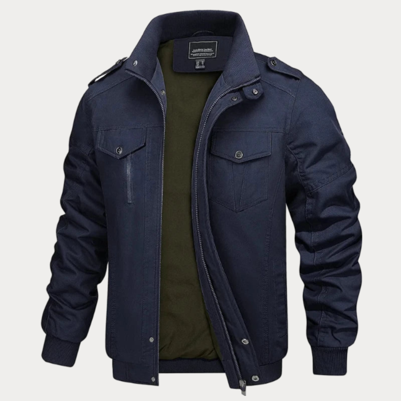 EB | Retro Reißverschlussjacke In Armeegrün