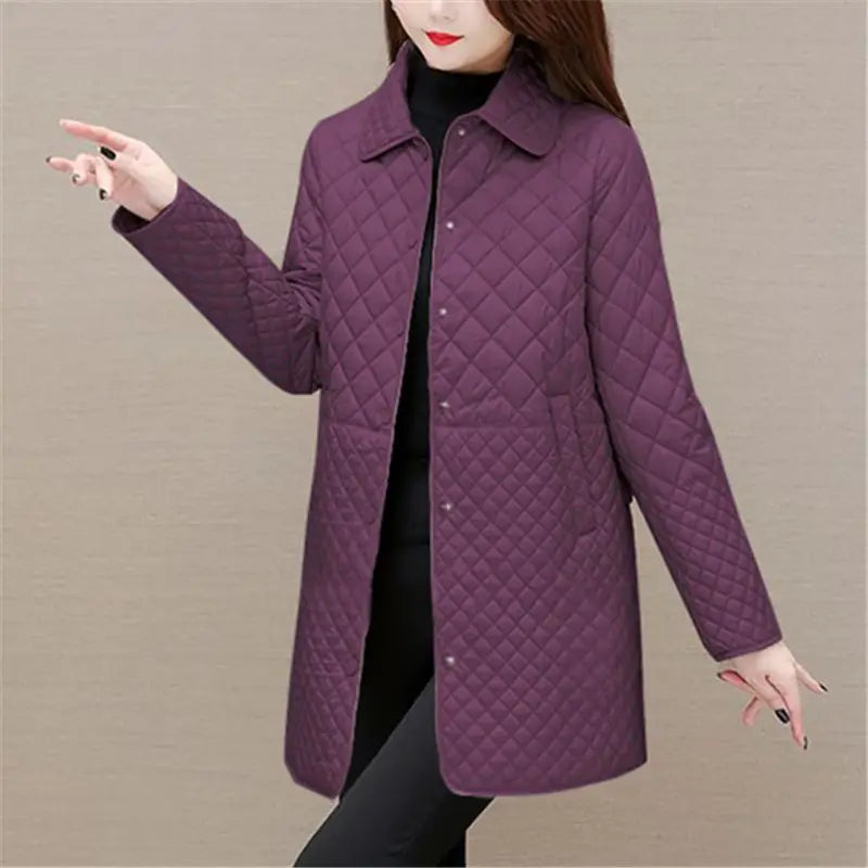EB | Damen Steppjacke Mit Karomuster