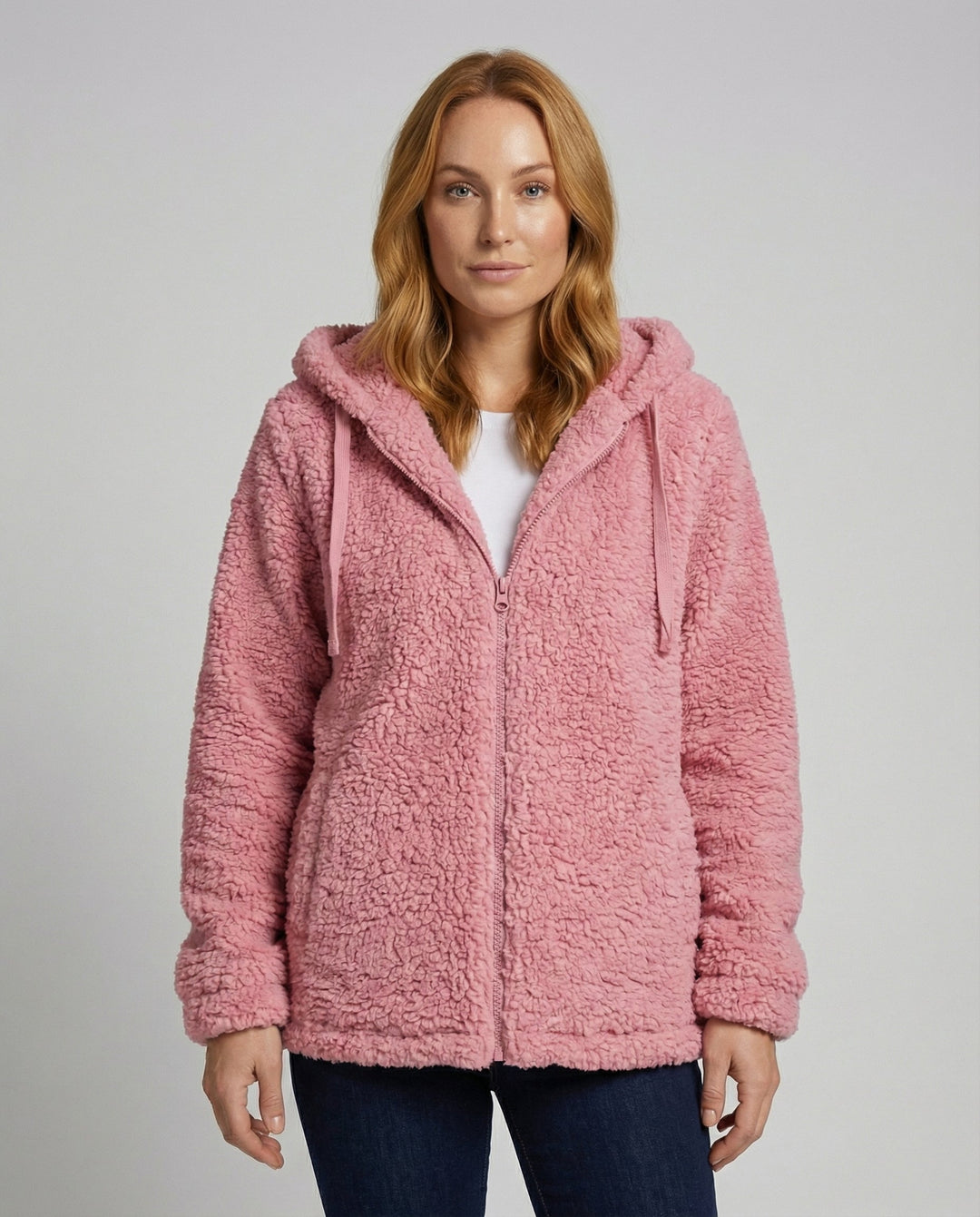 Teddy Fleecejacke Damen Lang | EB