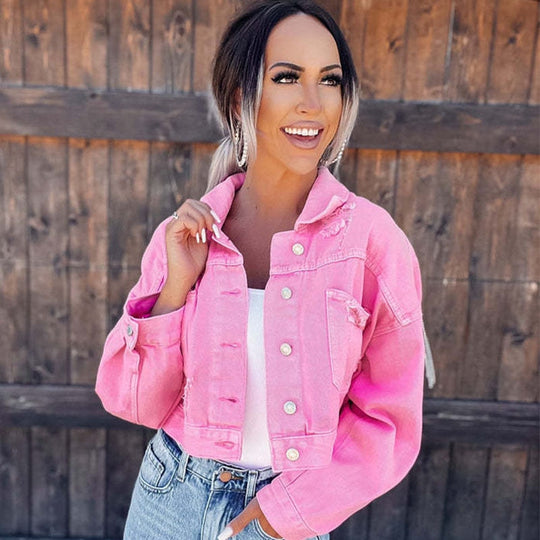 EB | Elegante Jeansjacke mit Fransen