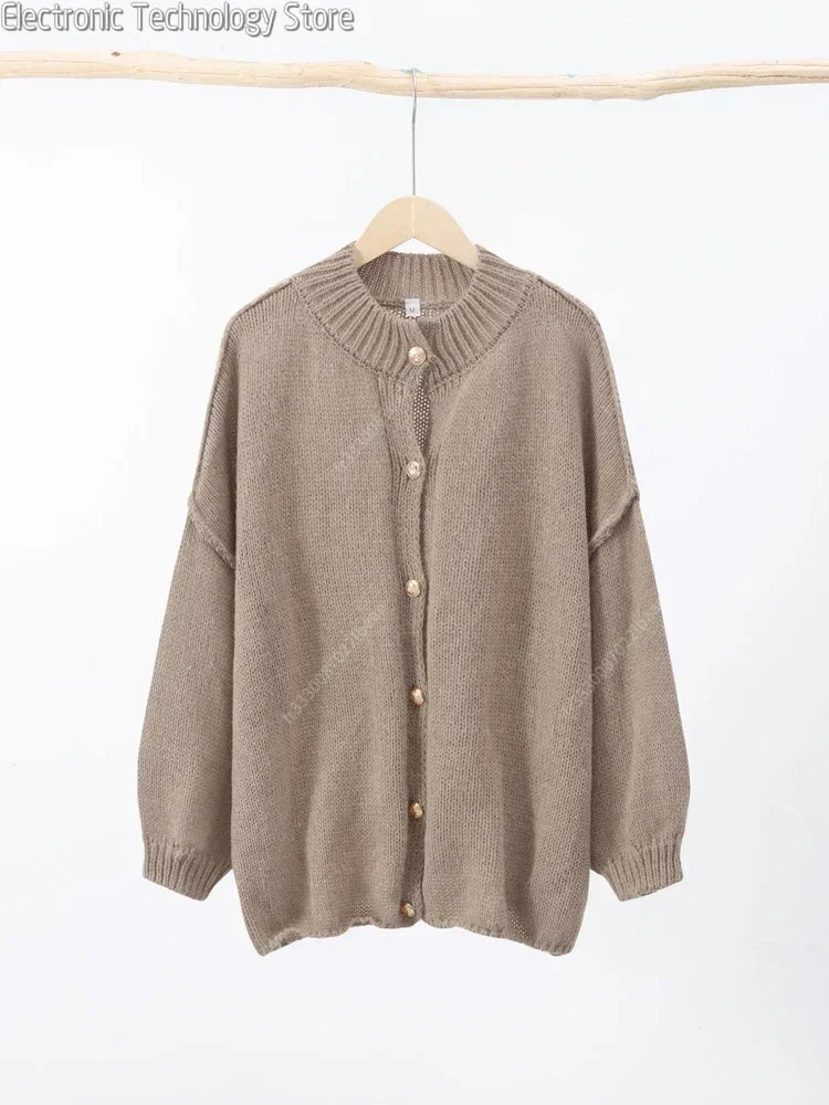 EB | Eleganter Strick-cardigan mit Knöpfen Wolle/acryl Komfortabel und Stilvoll