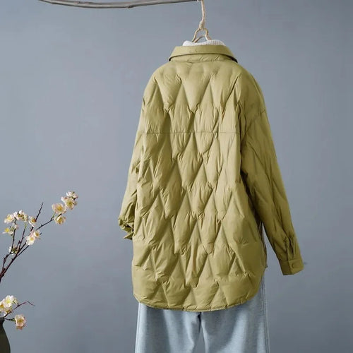 EB | Gestepptes Shirt-Jacke - Lockere Passform - Knopfverschluss - Leichtes Layering-Stück