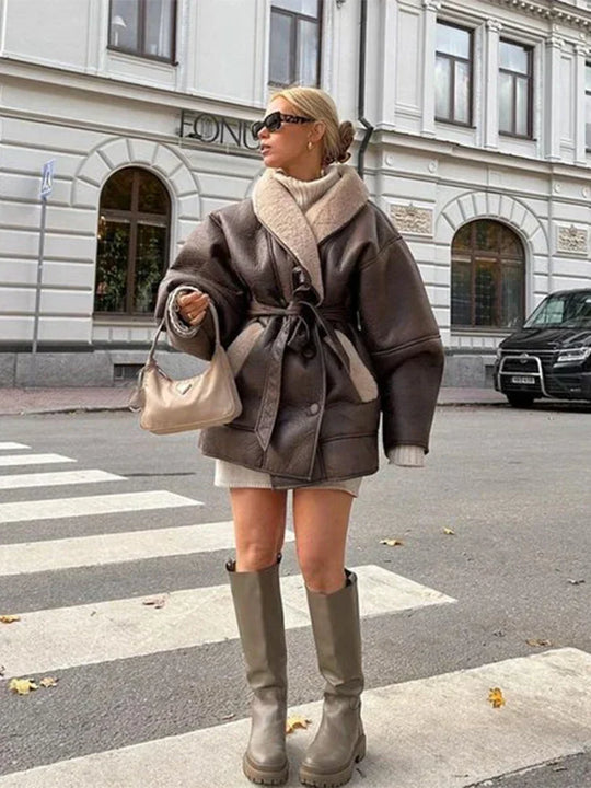 EB | Damenjacke aus Kunstfell - stilvolle Winterjacke