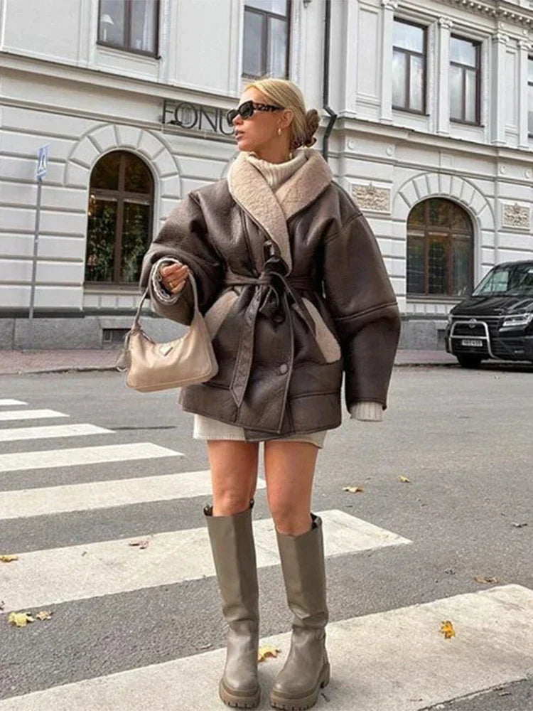 EB | Luxus Wintermantel Aus Leder und Pelz