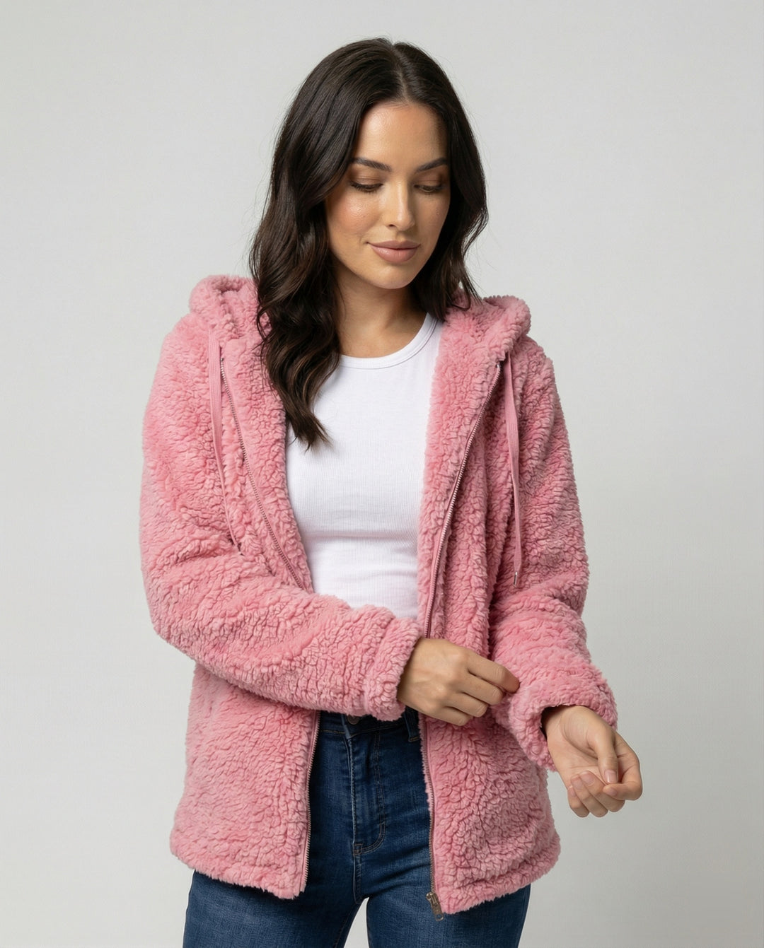 EB | Teddy Fleecejacke Damen Lang