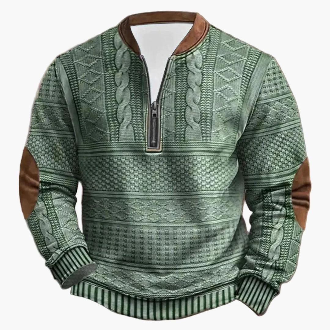 EB | Outdoor Casual Pullover mit Stehkragen und Zipper - Modischer Freizeit-Sweater für Alltag und Freizeit