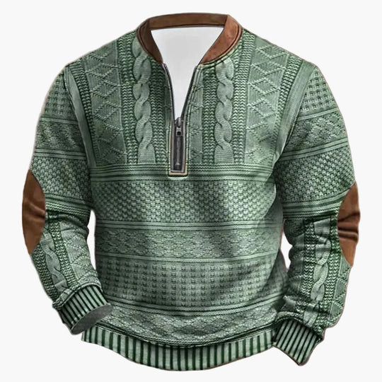 EB | Outdoor Casual Pullover mit Stehkragen und Zipper - Modischer Freizeit-Sweater für Alltag und Freizeit