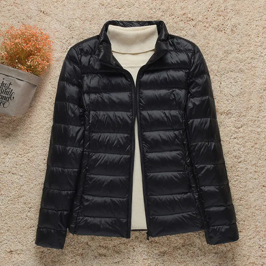EB | Winterjacke mit Reißverschluss und Kapuze und Langen Ärmeln - Winter