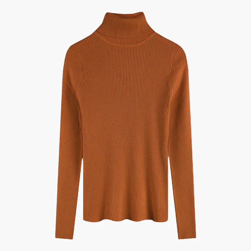 EB | Rollkragenpullover Gerippt Basic Langarm - Vielseitiger Herbst & Winter Look
