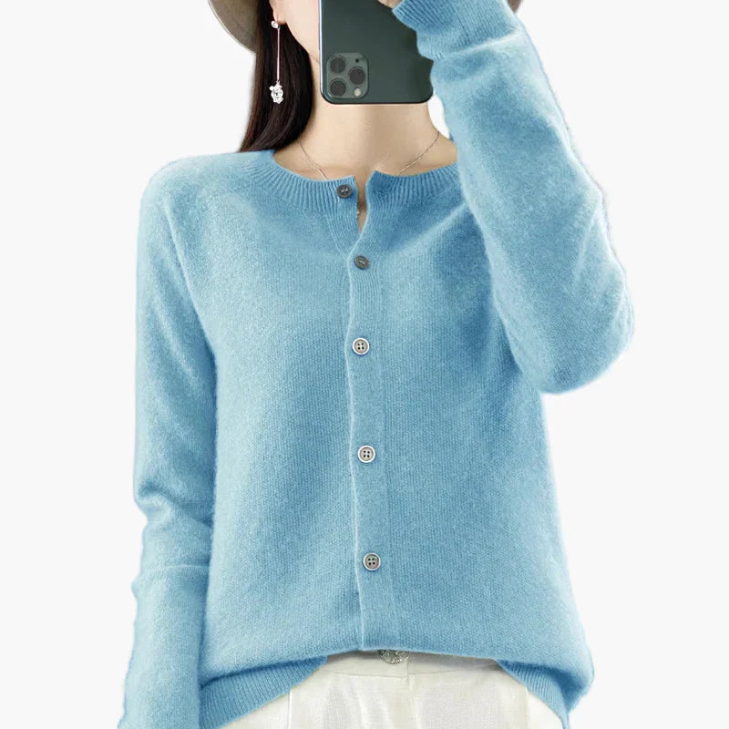 EB | Klassische Strickjacke Cardigan - Eleganter Alltags-Style für Büro & Freizeit