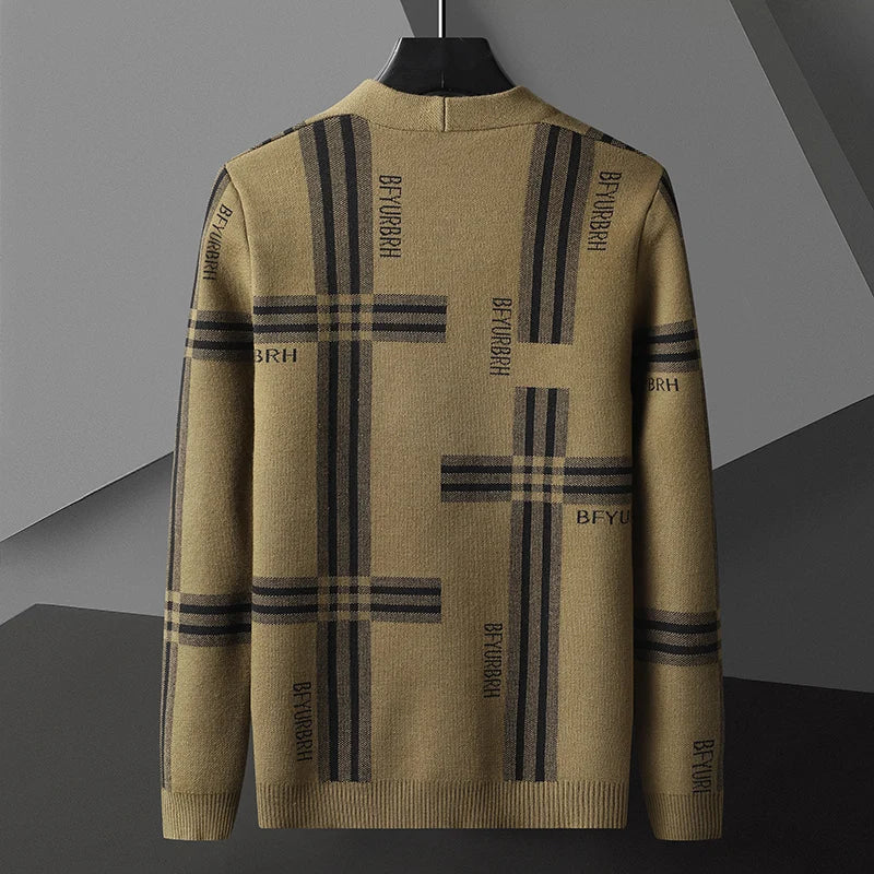 EB | Offene Strick-cardigan mit Karomuster Weich und Stilvoll Perfekt für Den Layer-look