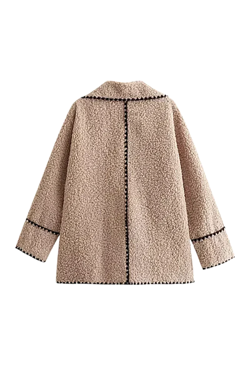 EB | Croppte Plüschjacke Imitiertes Fell Komfortabel und Trendy
