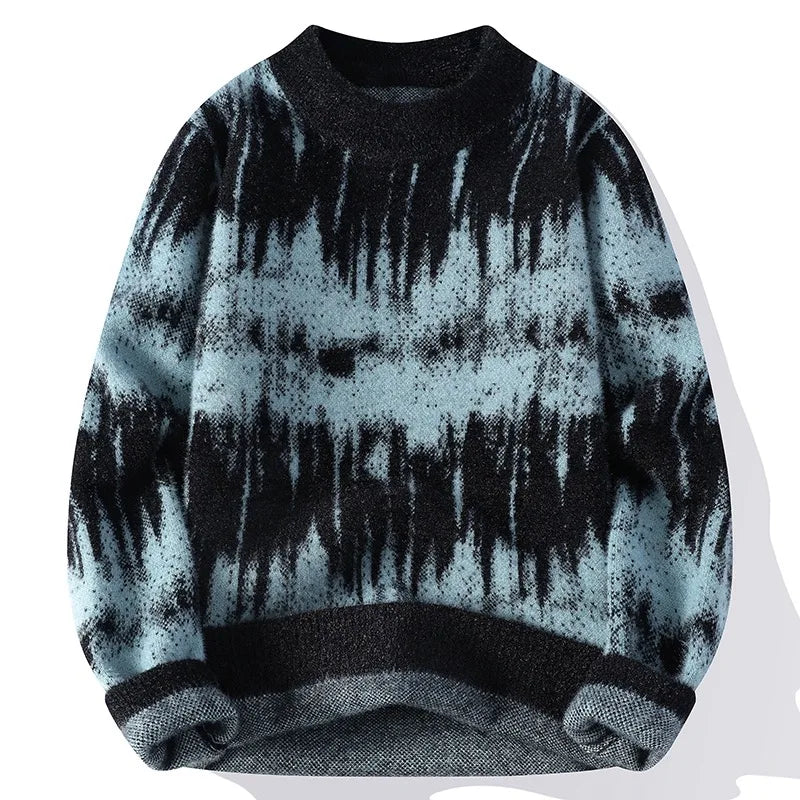 EB | Weiche Strickjacke mit Tie-dye-muster Trendy und Bequem Perfekt für Den Alltag