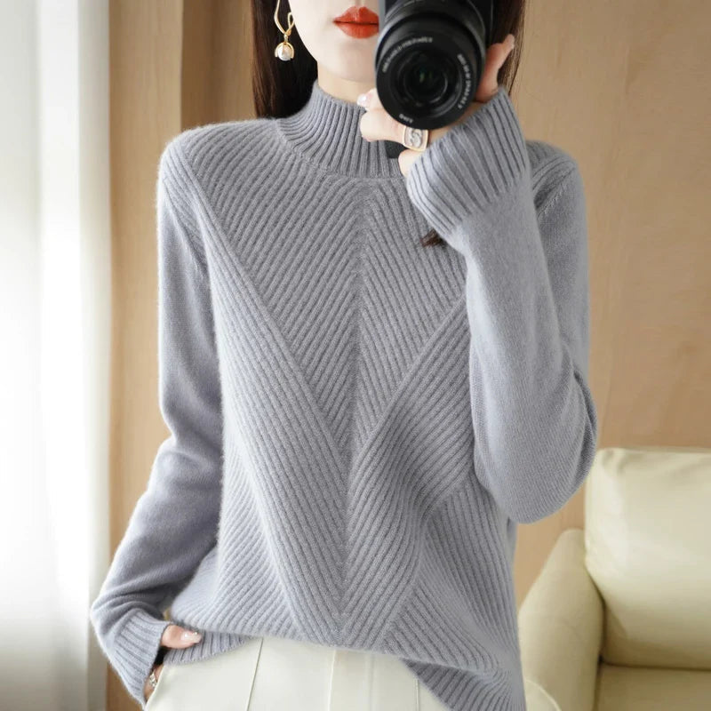 EB | Strukturierter Rundhals-Strickpullover Ideal für den Winter