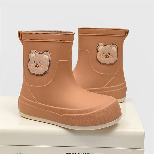 EB | Gummistiefel Wasserdicht Knöchellang Bären Design Einfaches Anziehen