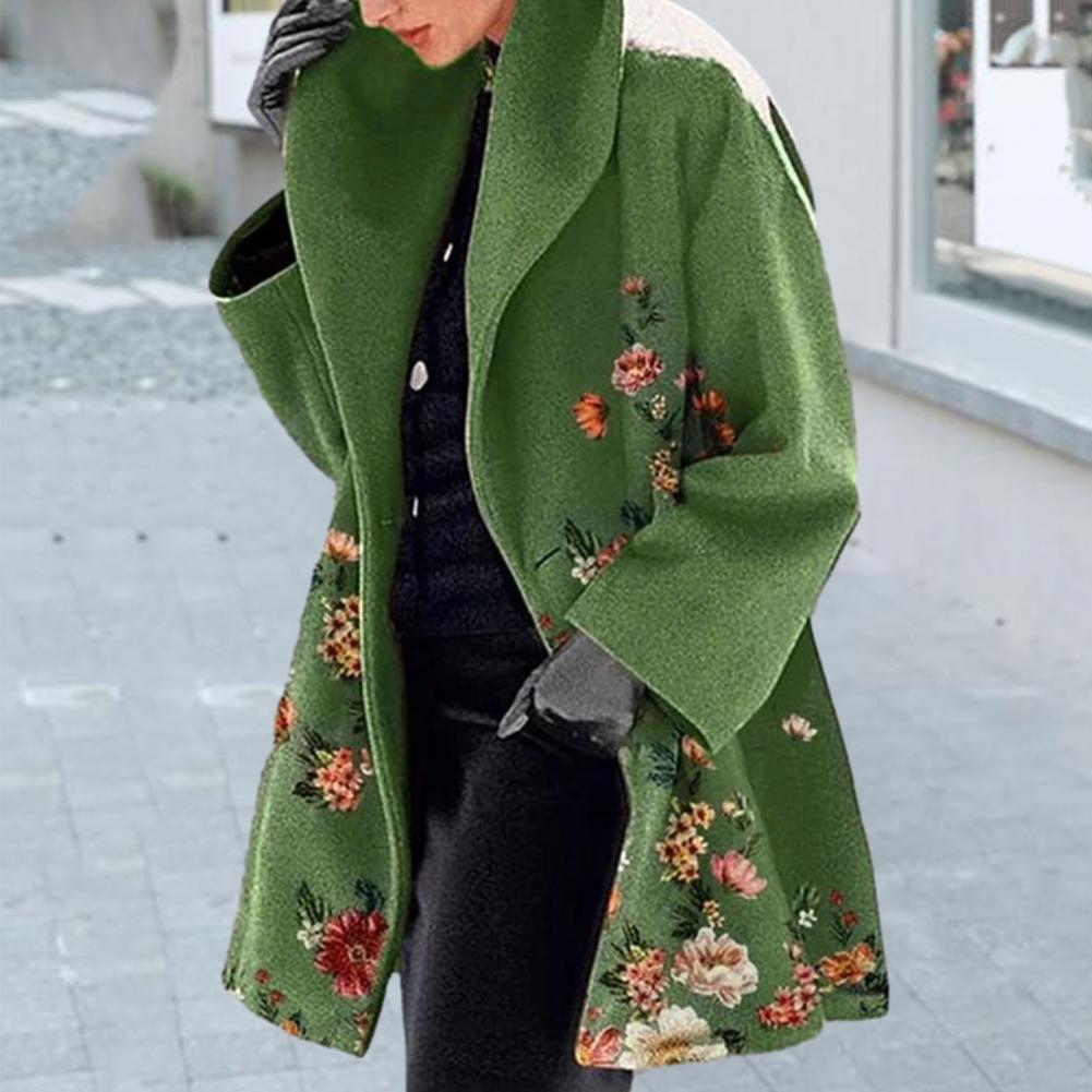 EB | Lange Winter Bedruckter Mantel - Warme