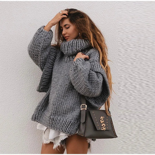 EB | Chunky Strickpullover Oversized und Trendy Perfekt für Den Herbst