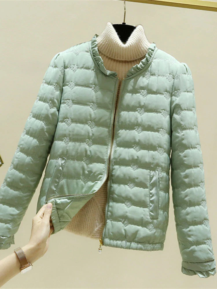 EB | Lässige Leichte Rüschensaumjacke